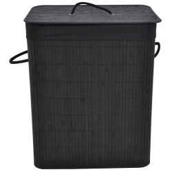 Καλάθι απλύτων μπαμπού μαύρο 60Lt Ankor 819331