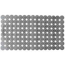 Πατάκι μπάνιου πλαστικό γκρι-διάφανο 68x36εκ Ankor 819881