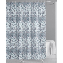 Κουρτίνα μπάνιου πολυεστερική Σχήματα γκρι 180x200εκ Ankor 823741