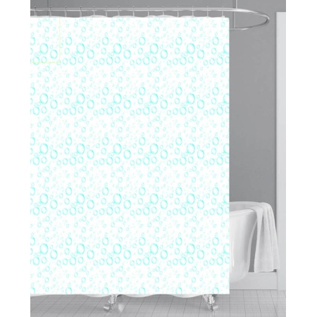 Κουρτίνα μπάνιου PEVA Φούσκες λευκό-γαλάζιο 180x180εκ Ankor 823864