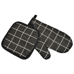 Γάντι-πιάστρα κουζίνας Καρώ μαύρο-λευκό Ankor 817603