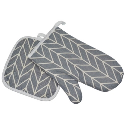Γάντι-πιάστρα κουζίνας γκρι-λευκό Ankor 817634