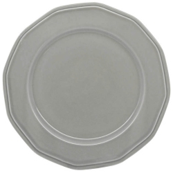 Πιάτο ρηχό πορσελάνης γκρι 27x1.5εκ Ankor 8252-01