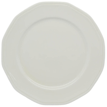 Πιάτο ρηχό πορσελάνης εκρού 27x1.5εκ Ankor 8253-01