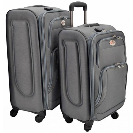 Σετ 2 βαλίτσες ταξιδίου Ankor γκρι 50εκ-60εκ Ankor 823291