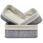 Καλάθια μπαμπού σετ 3 τεμαχίων γκρι Ankor 824410