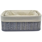 Καλάθια μπαμπού σετ 3 τεμαχίων γκρι Ankor 824410