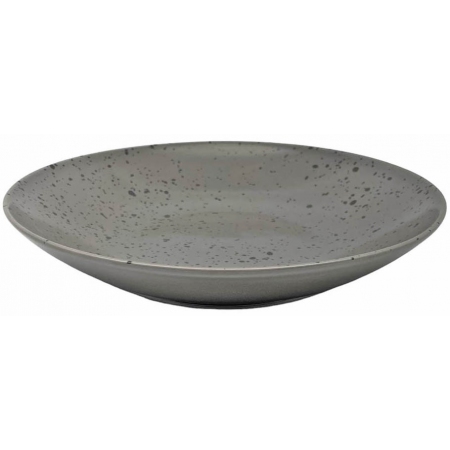 Πιάτο βαθύ πορσελάνης γκρι-μαύρο 24x4.2εκ Ankor 8255-02