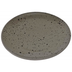 Πιάτο φρούτου πορσελάνης γκρι-μαύρο 21x2εκ Ankor 8255-03