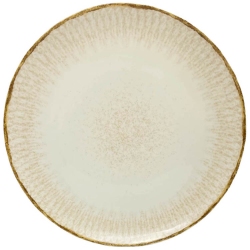 Πιάτο ρηχό πορσελάνης μπεζ-καφέ 27.5x2.8εκ Ankor 8256-01