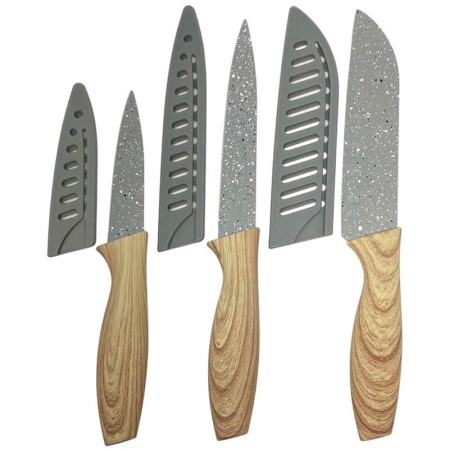 Μαχαίρια κουζίνας σετ 3 τεμαχίων natural Ankor 824618