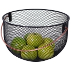 Φρουτιέρα-καλάθι μεταλλικό μαύρο-ροζ χρυσό 30x19εκ Ankor 820481