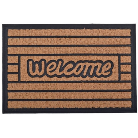 Πατάκι εισόδου Welcome καφέ-μαύρο 60x40εκ Ankor 827640