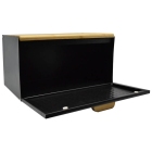 Ψωμιέρα μεταλλική μαύρο-natural 35.2x21.5x19.5εκ Ankor 824663