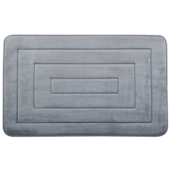 Πατάκι μπάνιου υφασμάτινο Memory foam γκρι 80x50εκ Ankor 827404