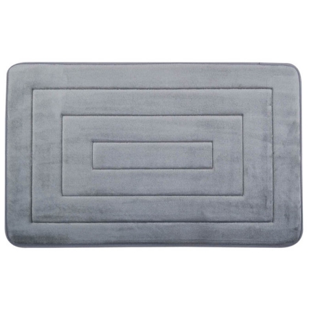 Πατάκι μπάνιου υφασμάτινο Memory foam γκρι 80x50εκ Ankor 827404