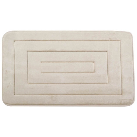 Πατάκι μπάνιου υφασμάτινο Memory foam μπεζ 80x50εκ Ankor 827411