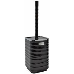 Πιγκάλ βουρτσάκι μπάνιου πλαστικό Luna μαύρο-ασημί 10.5x35εκ Ankor 830022