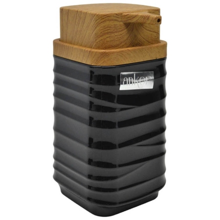 Σαπουνοθήκη-dispenser πλαστικό Luna μαύρο 7.2x9x14.5εκ Ankor 830176