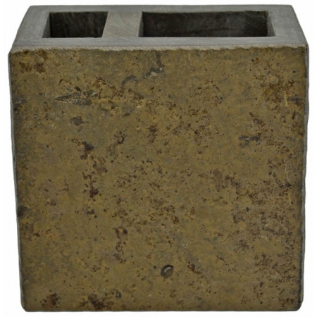 Ποτηράκι μπάνιου μάρμαρο αντικέ λαδί 9.5x5x9.5εκ Ankor 829651