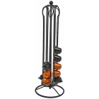 Θήκη για κάψουλες Nespresso μεταλλική μαύρη 13x39εκ Ankor 829316