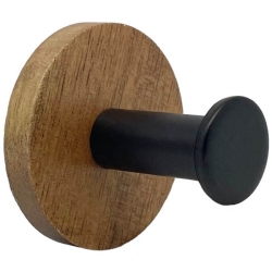 Κρεμάστρα τοίχου ξύλινη natural-μαύρο 4.8x4.2εκ Ankor 824885