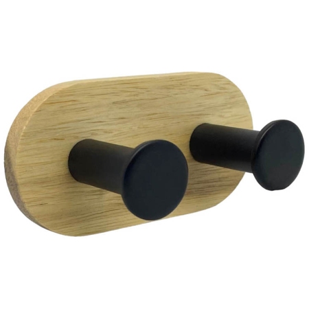 Κρεμάστρα τοίχου ξύλινη natural-μαύρο 9x4.5x4.2εκ Ankor 824892