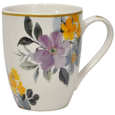 Κούπα πορσελάνης Λουλούδια μωβ-λευκό 340cc Ankor 827473