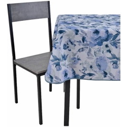 Τραπεζομάντηλο υφασμάτινο αλέκιαστο Λουλούδια λευκό-μπλε 180x140εκ Ankor 828135