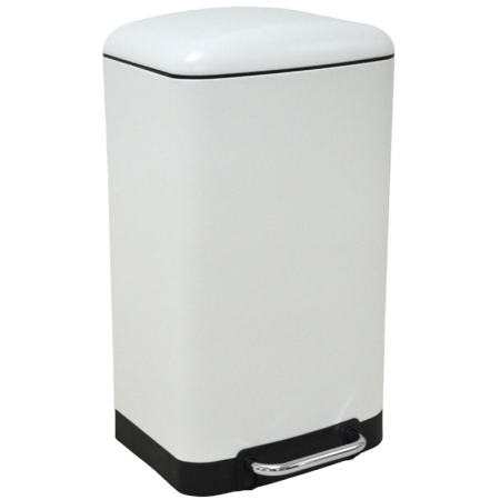 Κάδος απορριμμάτων μεταλλικός λευκός 30Lt Ankor 830367