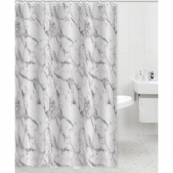 Κουρτίνα μπάνιου πολυεστερική Μάρμαρο λευκό-γκρι 180x180εκ Ankor 831067