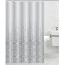 Κουρτίνα μπάνιου πολυεστερική γκρι 180x200εκ Ankor 831173