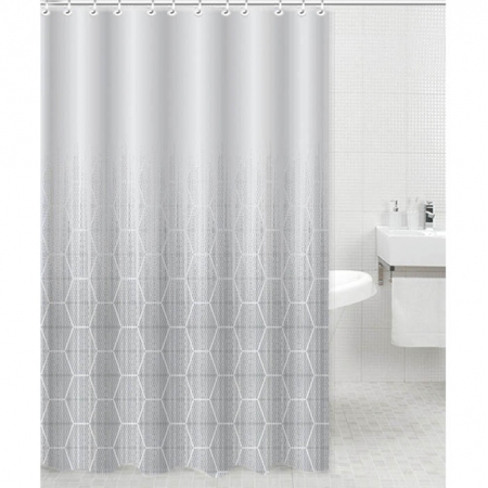 Κουρτίνα μπάνιου πολυεστερική γκρι 180x200εκ Ankor 831173