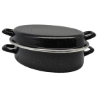 Γάστρα εμαγιέ οβάλ με σχάρα 38x29εκ Ankor 832132