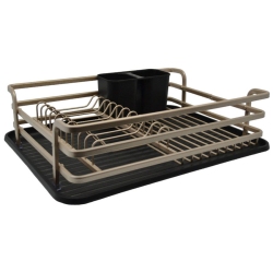 Πιατοθήκη αλουμινίου σαμπανιζέ-μαύρο 43x32x12.8εκ Ankor 835768