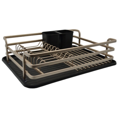 Πιατοθήκη αλουμινίου σαμπανιζέ-μαύρο 43x32x12.8εκ Ankor 835768