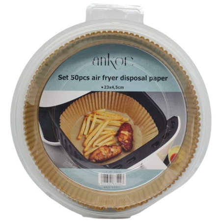 Ανταλλακτικά χαρτιά για φριτέζα αέρος σετ 50 τεμαχίων 23εκ Ankor 835447