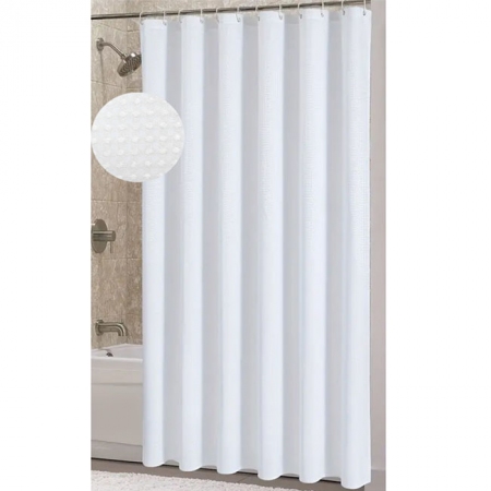 Κουρτίνα μπάνιου πολυεστερική λευκή 180x200εκ Ankor 835195