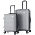 Σετ 2 βαλίτσες ταξιδίου ασημί 55εκ-65εκ Ankor 836185