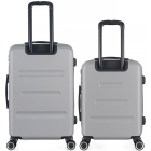 Σετ 2 βαλίτσες ταξιδίου ασημί 55εκ-65εκ Ankor 836185