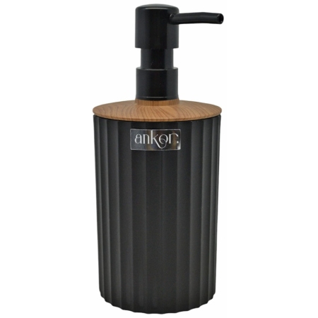 Σαπουνοθήκη-dispenser πλαστικό μαύρο 8x9x18εκ Ankor 837328