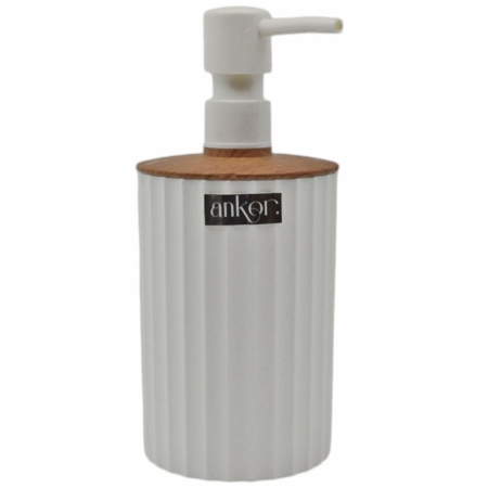 Σαπουνοθήκη-dispenser πλαστικό λευκό 8x9x18εκ Ankor 837335