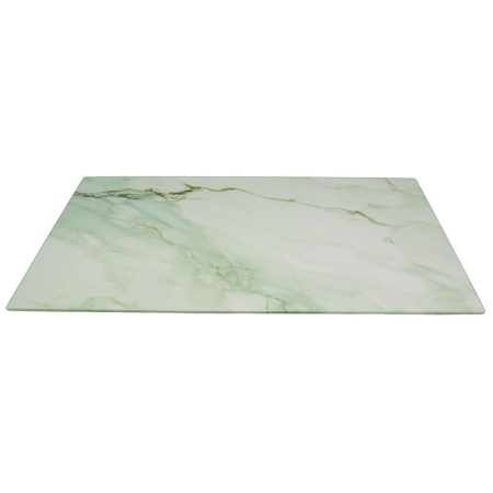 Βάση κοπής γυάλινη Μάρμαρο λευκό 52x30x0.4εκ Ankor 835379