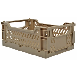 Καλάθι αποθήκευσης πλαστικό μπεζ 25.5x16.5x10.5εκ Ankor 825004