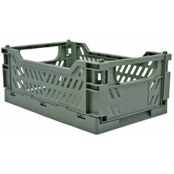 Καλάθι αποθήκευσης πλαστικό χακί 34x24.5x14.5εκ Ankor 825042