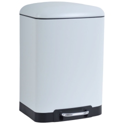 Κάδος απορριμμάτων μεταλλικός λευκός 12Lt Ankor 837021