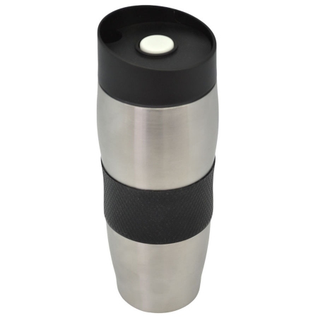Ποτήρι θερμός ανοξείδωτο ασημί-μαύρο 380ml Ankor C1001269