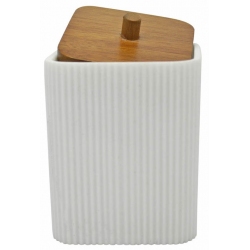 Θήκη καλλυντικών πολυεστερική λευκή 7.5x7.5x10εκ Ankor 829392