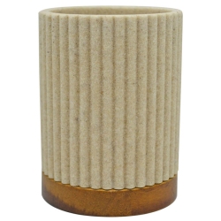 Ποτηράκι μπάνιου πολυεστερικό μπεζ 8x11.2εκ Ankor 829507