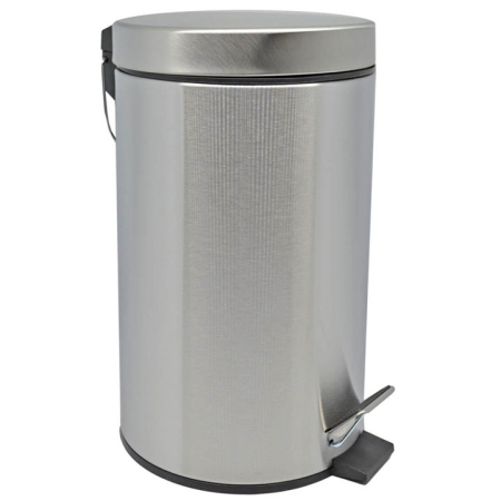 Κάδος απορριμμάτων ανοξείδωτος ασημί 30Lt Ankor 6875-30
